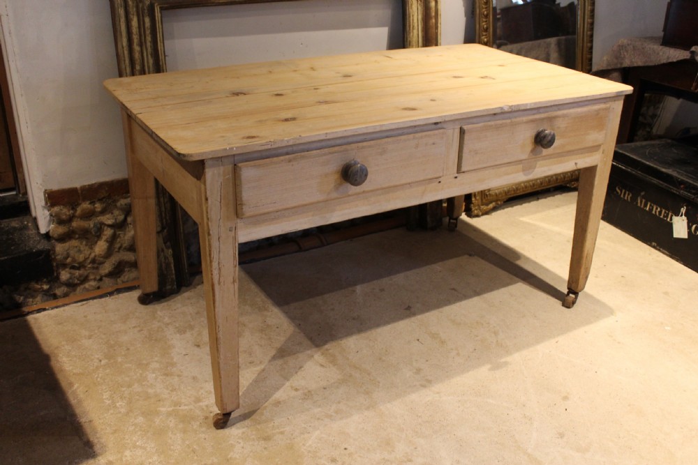 Table rare Victorian Pine bakers table c1880 View II
