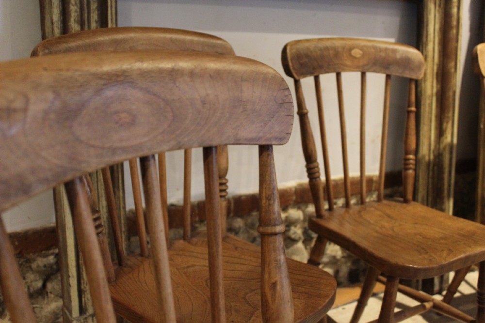 Chairs set of six Victorian Windsor dining c1870 View IV