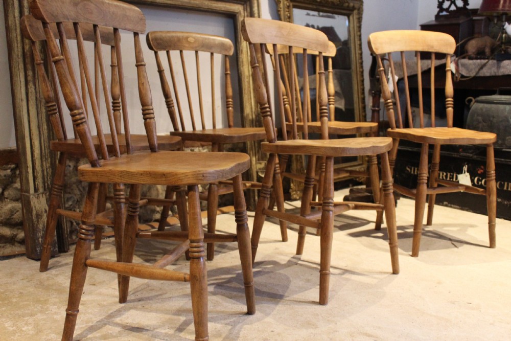 Chairs set of six Victorian Windsor dining c1870 View VI