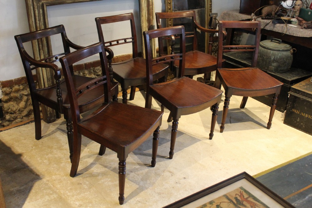 Chairs true set of rare Suffolk ball back dining c1820