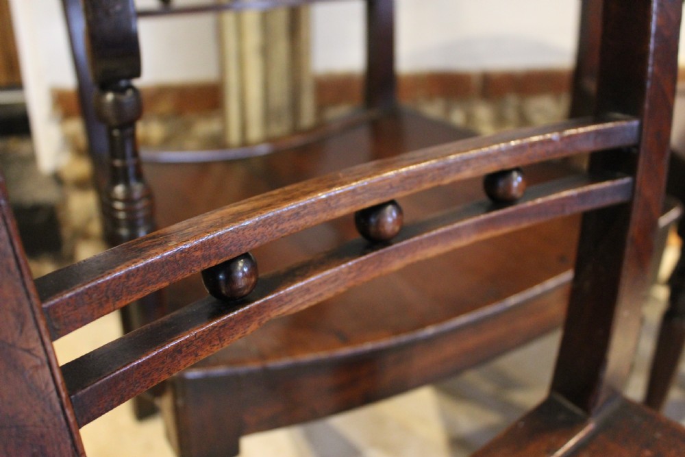 Chairs true set of rare Suffolk ball back dining c1820 View II