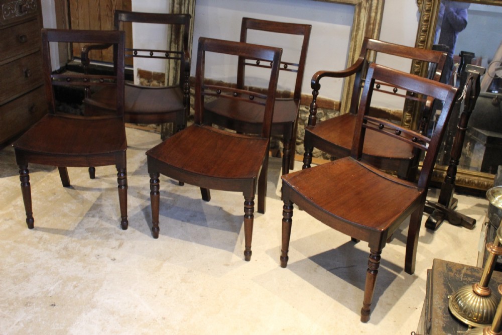 Chairs true set of rare Suffolk ball back dining c1820 View VI