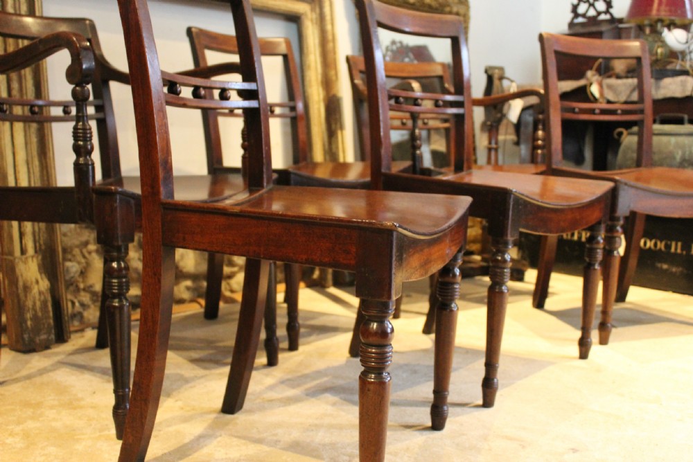 Chairs true set of rare Suffolk ball back dining c1820 View IX