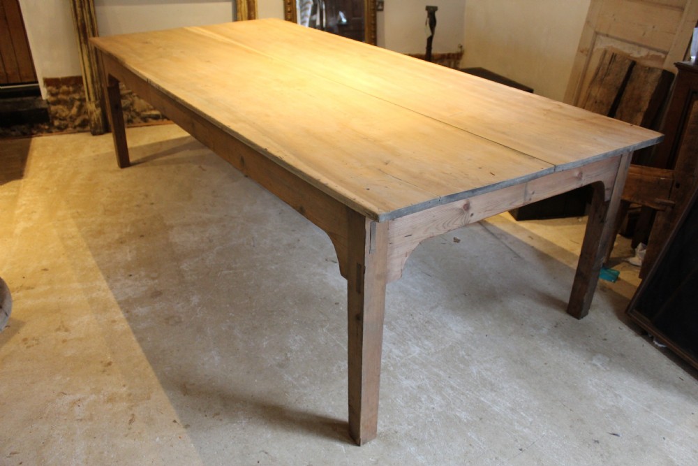 Table large refectory farmhouse dining seats 12 Victorian c1890 View II