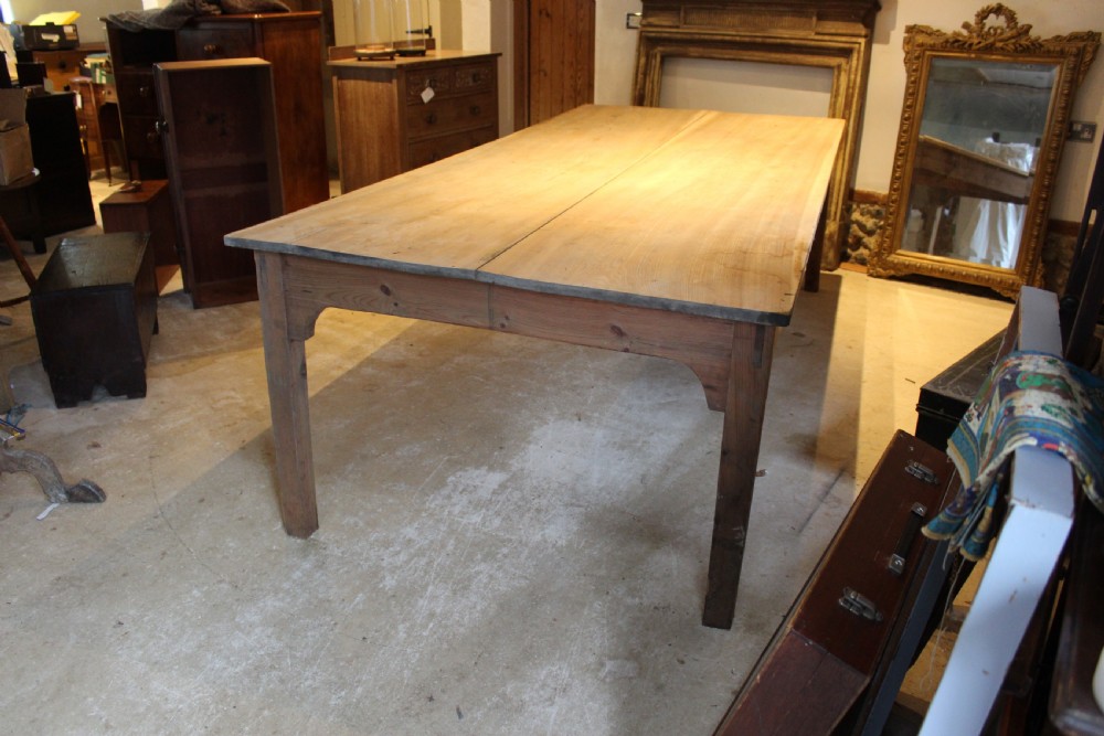Table large refectory farmhouse dining seats 12 Victorian c1890 View XIII