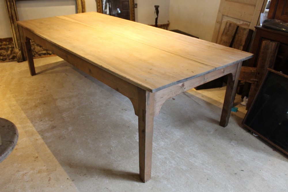 Table large refectory farmhouse dining seats 12 Victorian c1890 View XIV