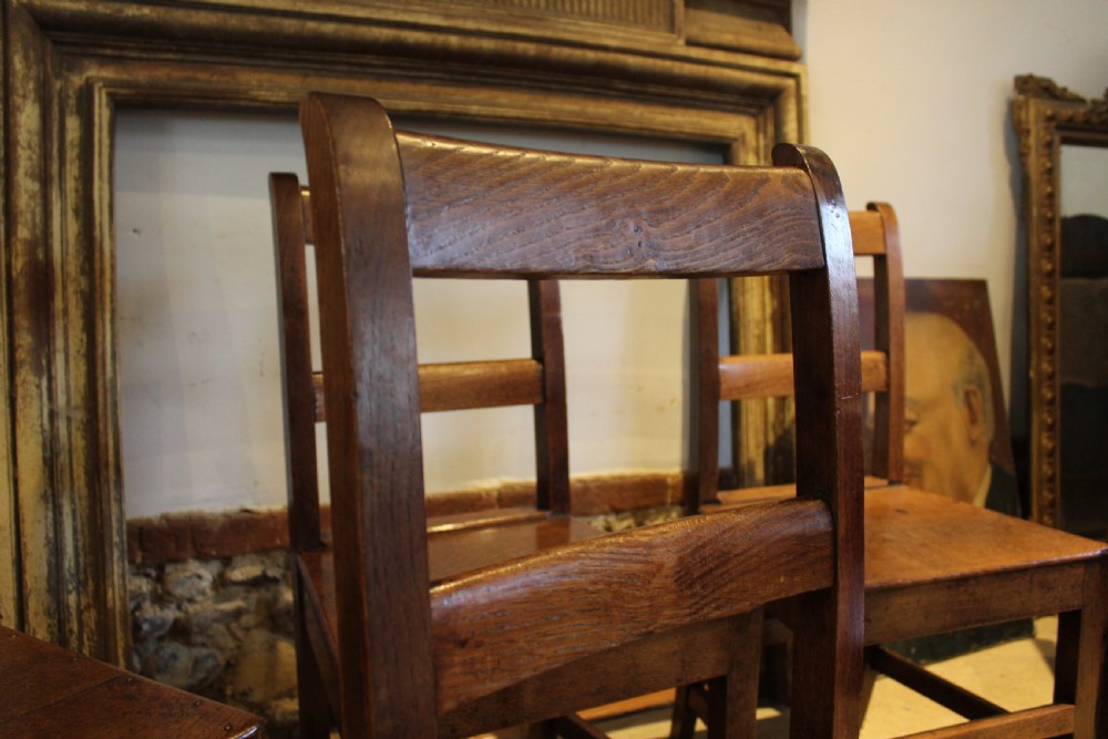 Chairs rare set of 6 Welsh Oak dining chairs c1820 View V