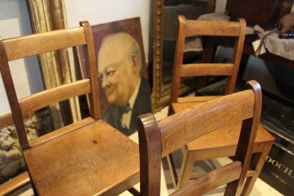 Chairs rare set of 6 Welsh Oak dining chairs c1820 View X