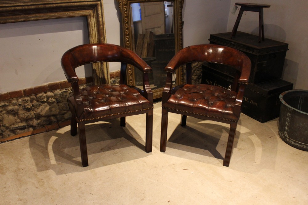 Chairs pair of outstanding library or desk chairs c1910 View III