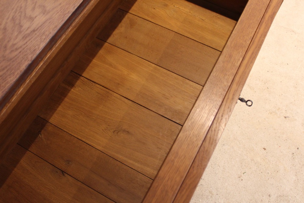Coffer chest Arts and Crafts Oak Cotswold school c1940 View VI