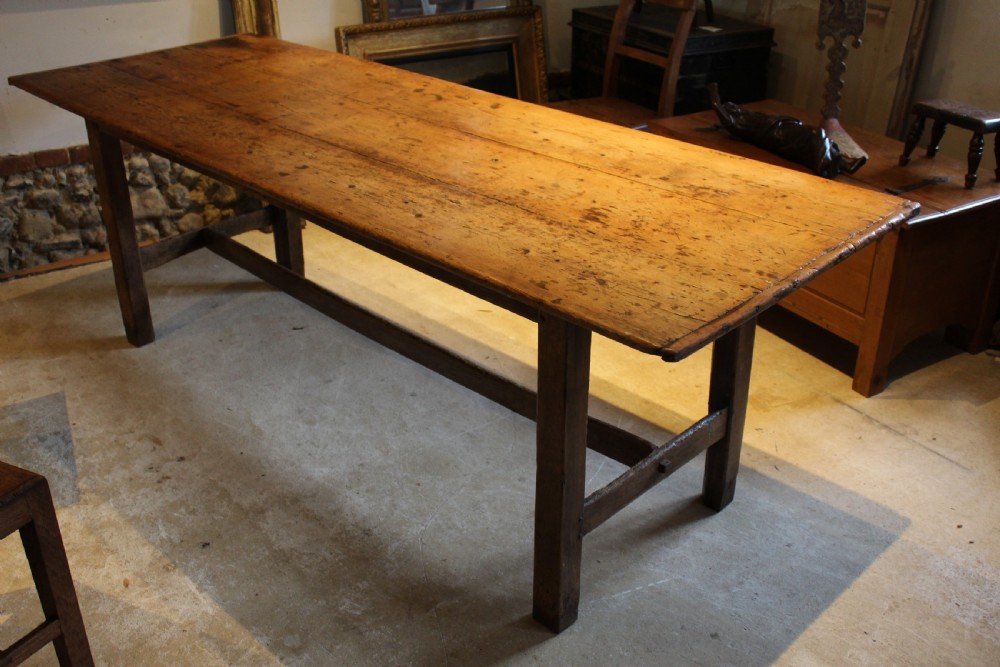 Table refectory dining Farmhouse rare George III seats 8 c1800