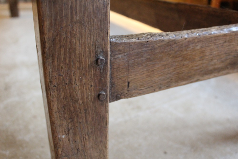 Table refectory dining Farmhouse rare George III seats 8 c1800 View II