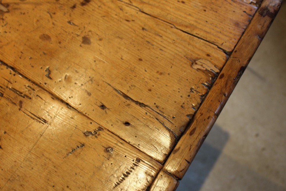 Table refectory dining Farmhouse rare George III seats 8 c1800 View VIII