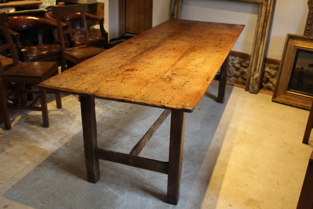 Table refectory dining Farmhouse rare George III seats 8 c1800 View XIII