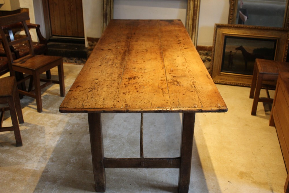 Table refectory dining Farmhouse rare George III seats 8 c1800 View XIV