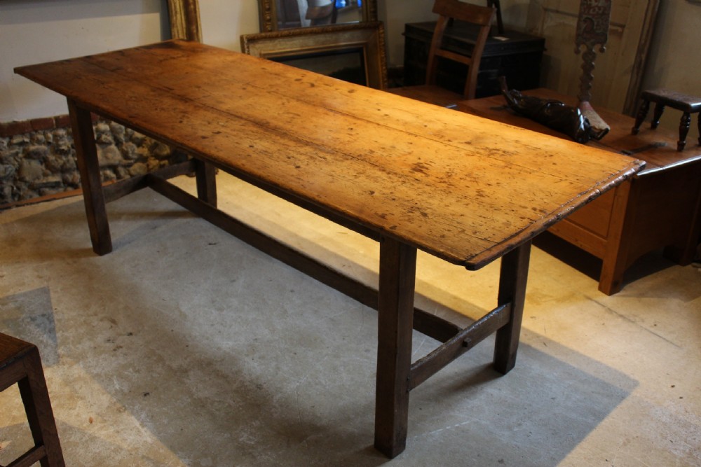 Table refectory dining Farmhouse rare George III seats 8 c1800 View XV