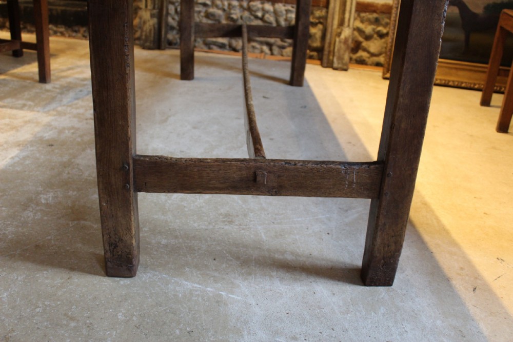 Table refectory dining Farmhouse rare George III seats 8 c1800 View XVI