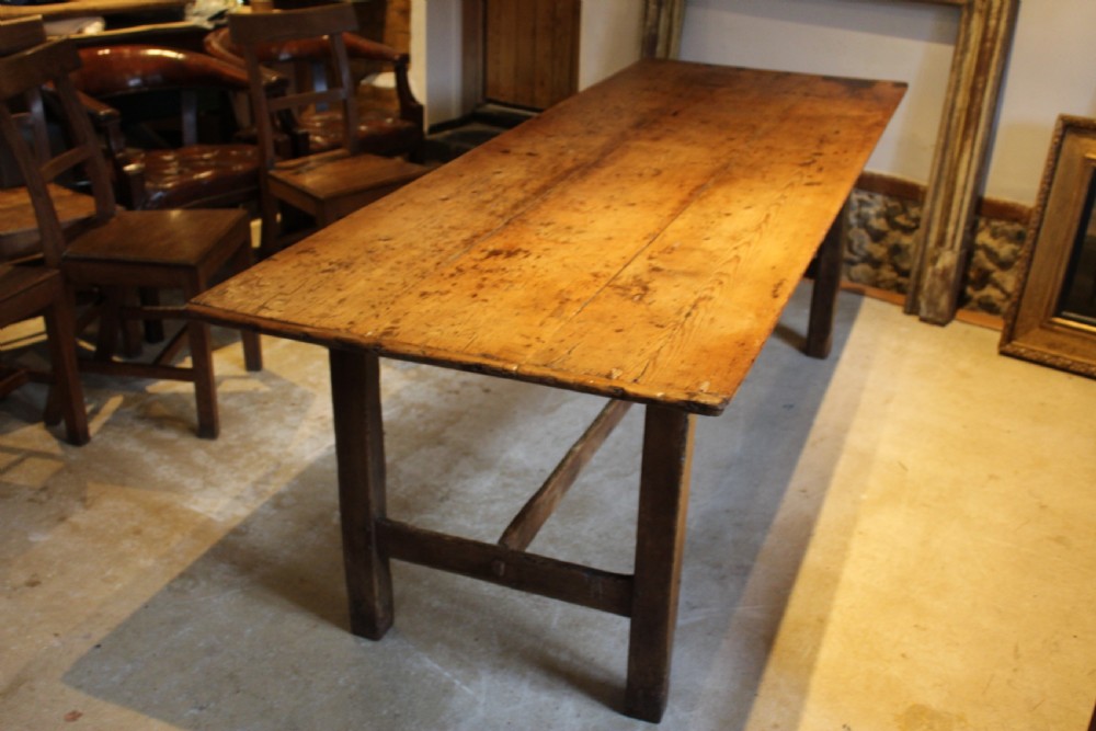 Table refectory dining Farmhouse rare George III seats 8 c1800 View XVII