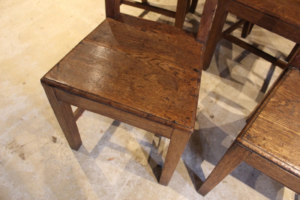 Chairs rare set of 10 Irish Oak Clogher Union Workhouse c1870 View V