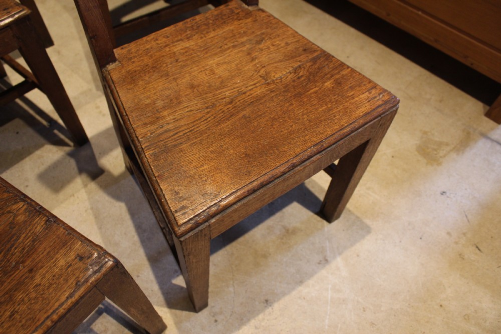 Chairs rare set of 10 Irish Oak Clogher Union Workhouse c1870 View VIII