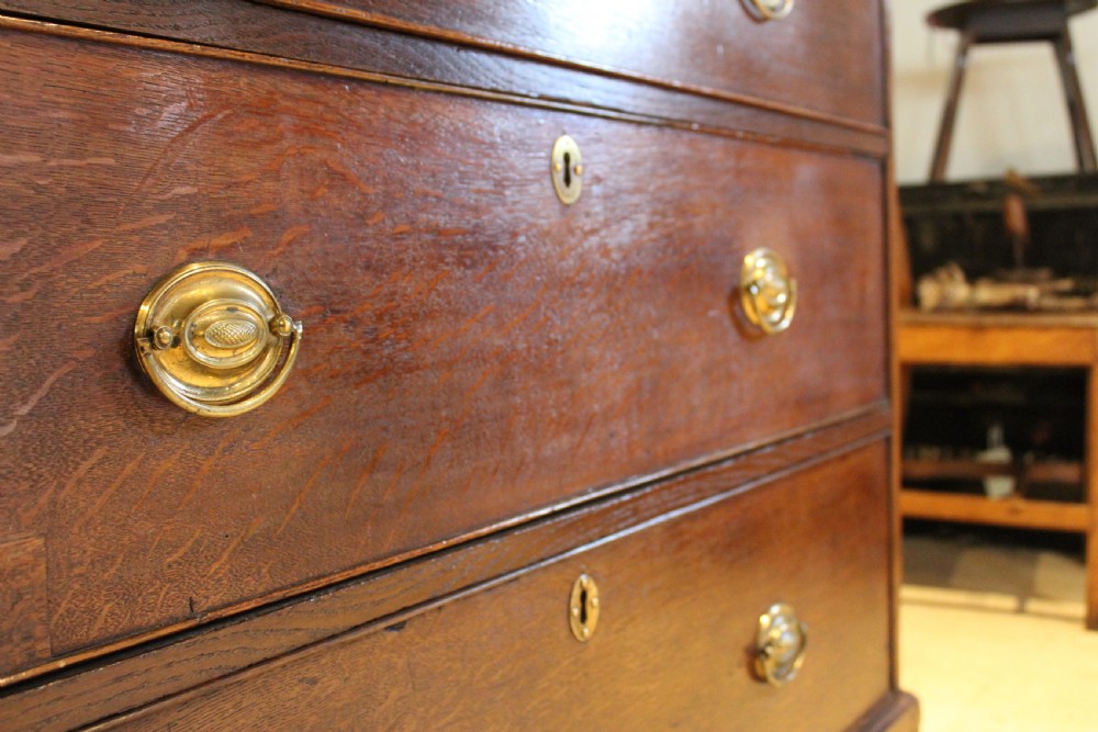 Chest of drawers Chest on Chest George III Oak c1780 View II