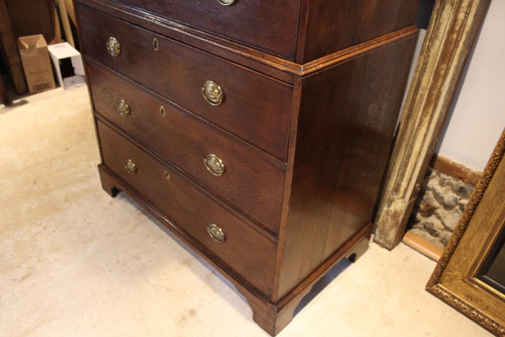 Chest of drawers Chest on Chest George III Oak c1780 View V