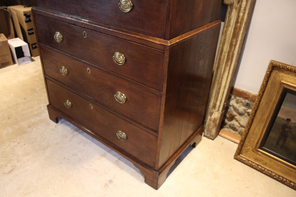 Chest of drawers Chest on Chest George III Oak c1780 View X