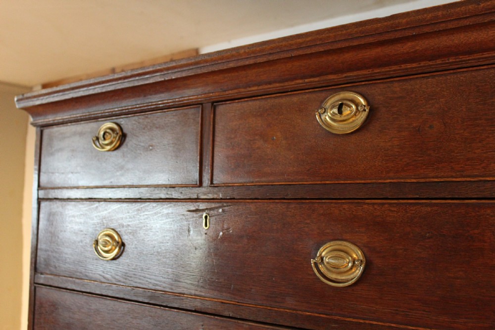 Chest of drawers Chest on Chest George III Oak c1780 View XIII