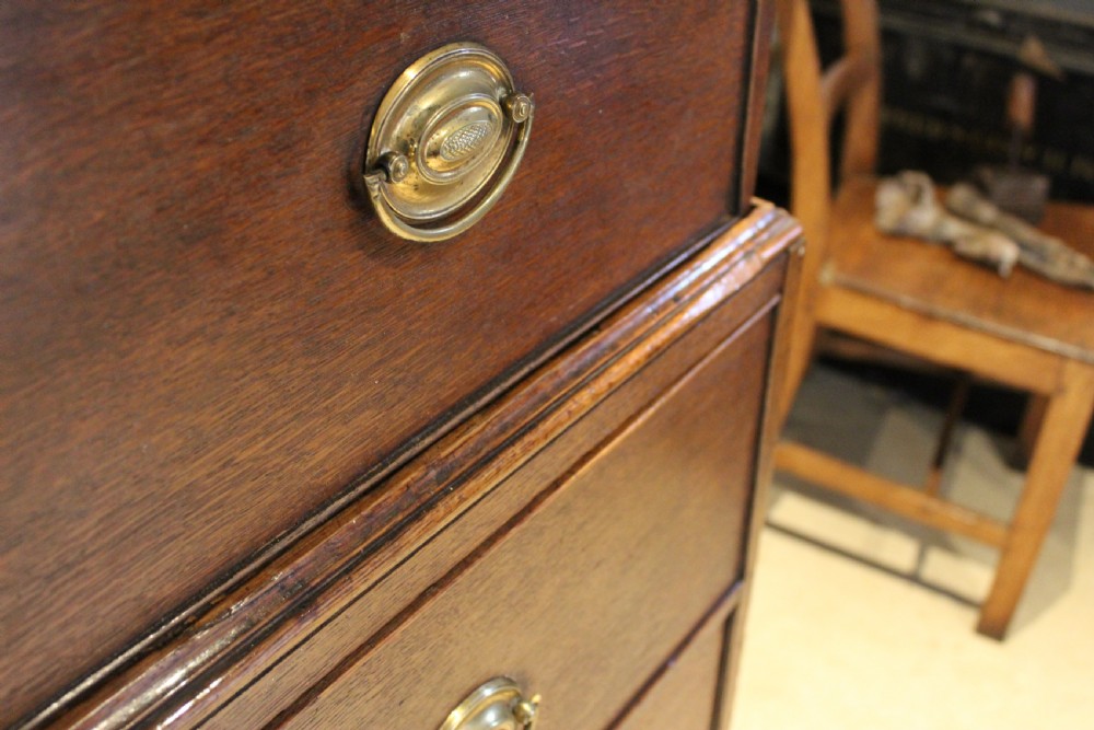Chest of drawers Chest on Chest George III Oak c1780 View XIV
