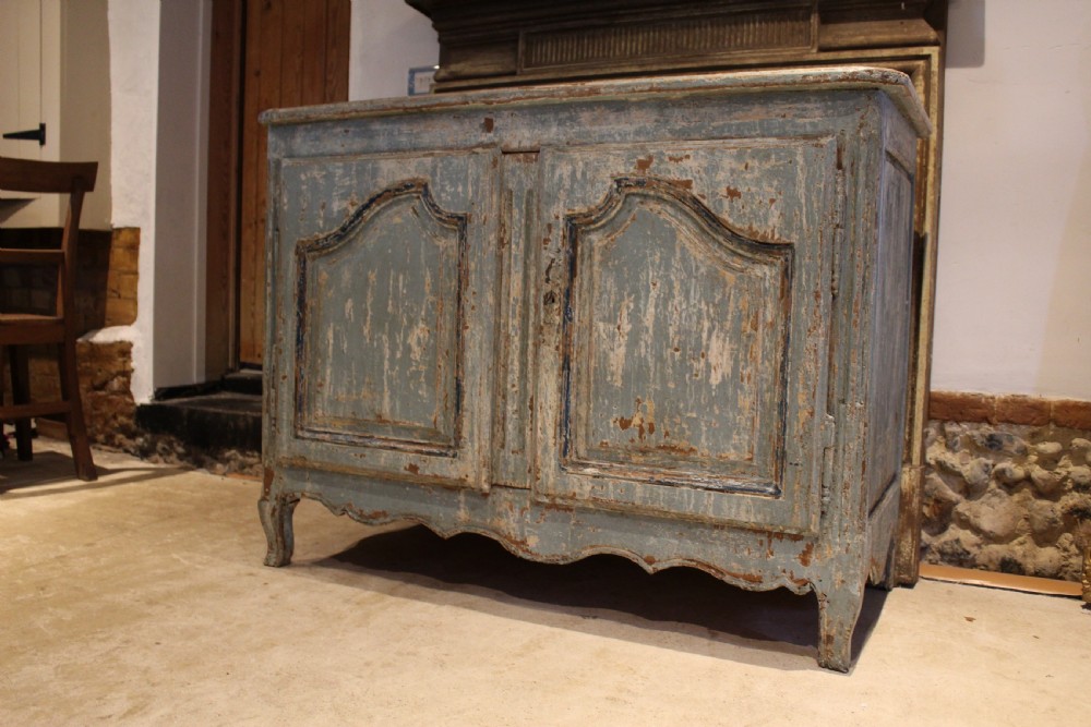 Cupboard pantry linen French Chestnut original paint c1780