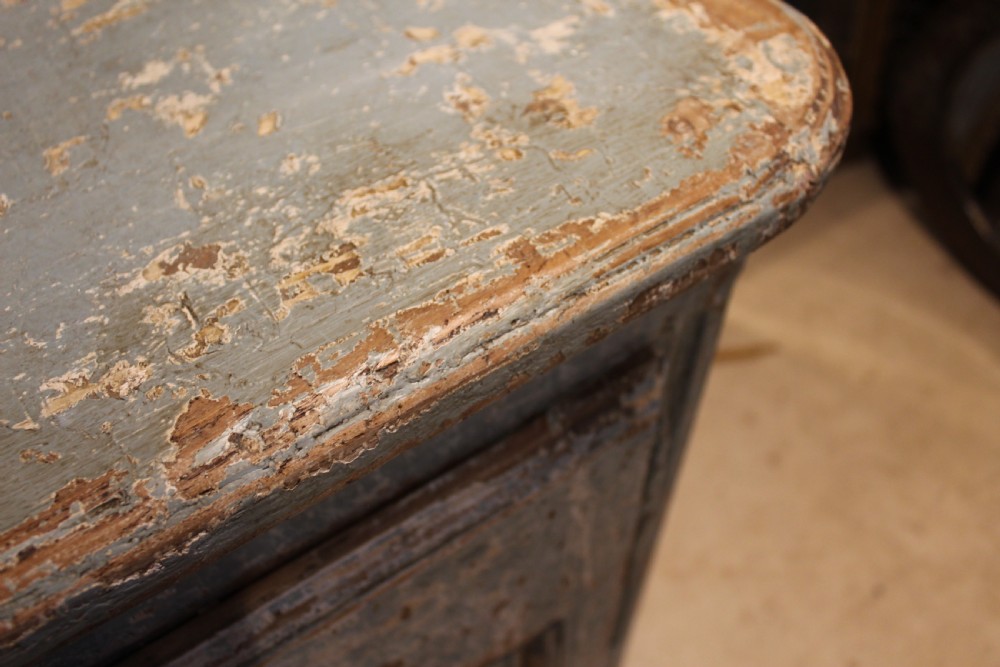 Cupboard pantry linen French Chestnut original paint c1780 View II