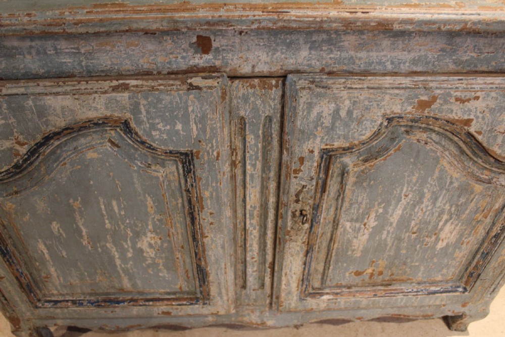 Cupboard pantry linen French Chestnut original paint c1780 View VIII