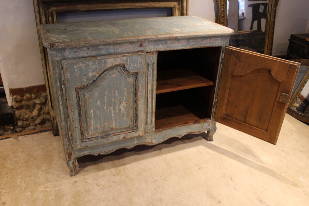 Cupboard pantry linen French Chestnut original paint c1780 View X