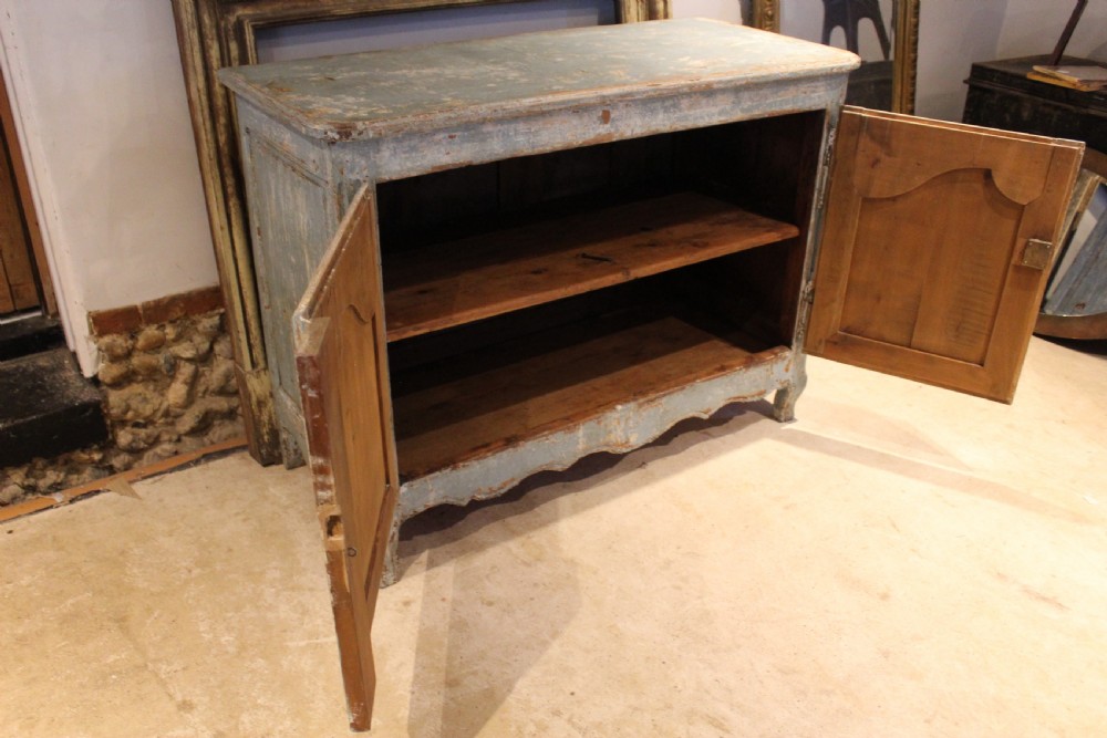 Cupboard pantry linen French Chestnut original paint c1780 View XI