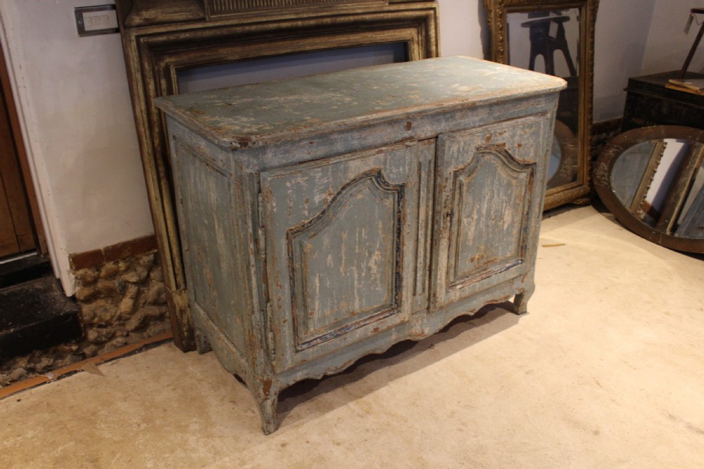 Cupboard pantry linen French Chestnut original paint c1780 View XII