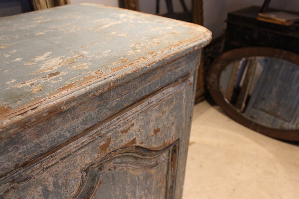 Cupboard pantry linen French Chestnut original paint c1780 View XIV