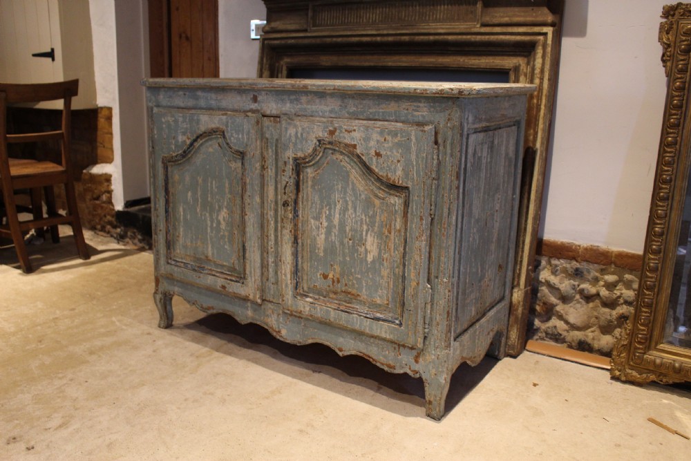 Cupboard pantry linen French Chestnut original paint c1780 View XV