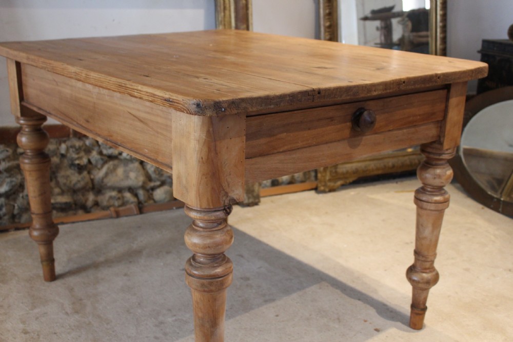 Table rare small refectory farmhouse dining Victorian 4 seater c1880 View II