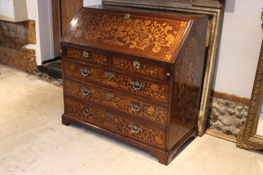 Bureau stunning George III English Walnut inlaid c1780 View XVI