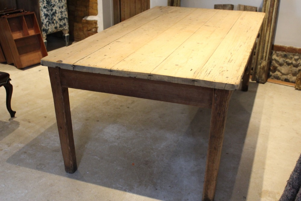 Table refectory farmhouse dining Pine seats 8 early Victorian c1840 View III