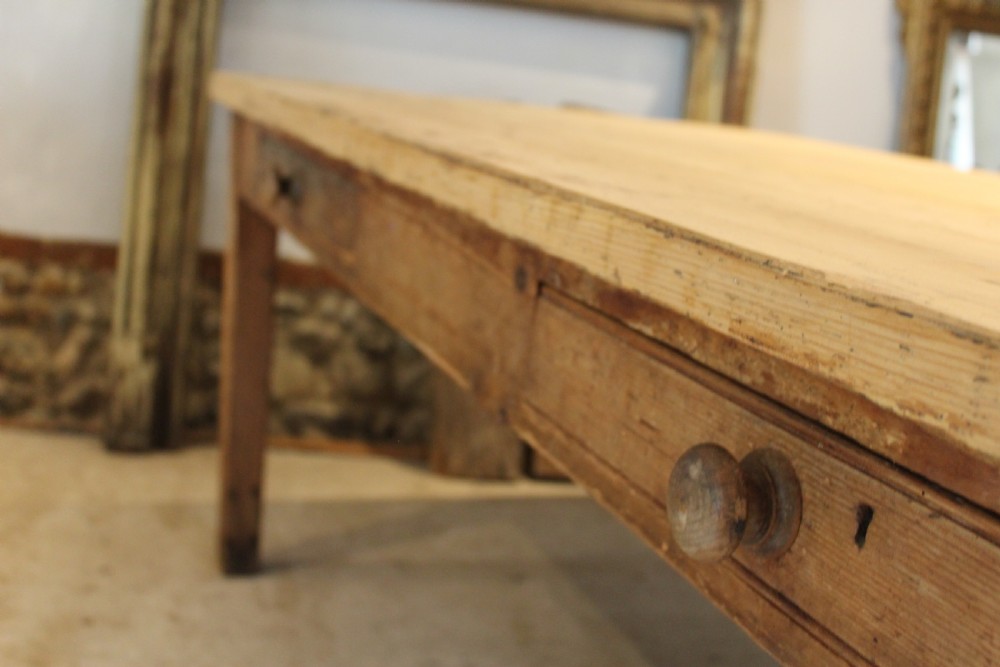 Table refectory farmhouse dining Pine seats 8 early Victorian c1840 View VI