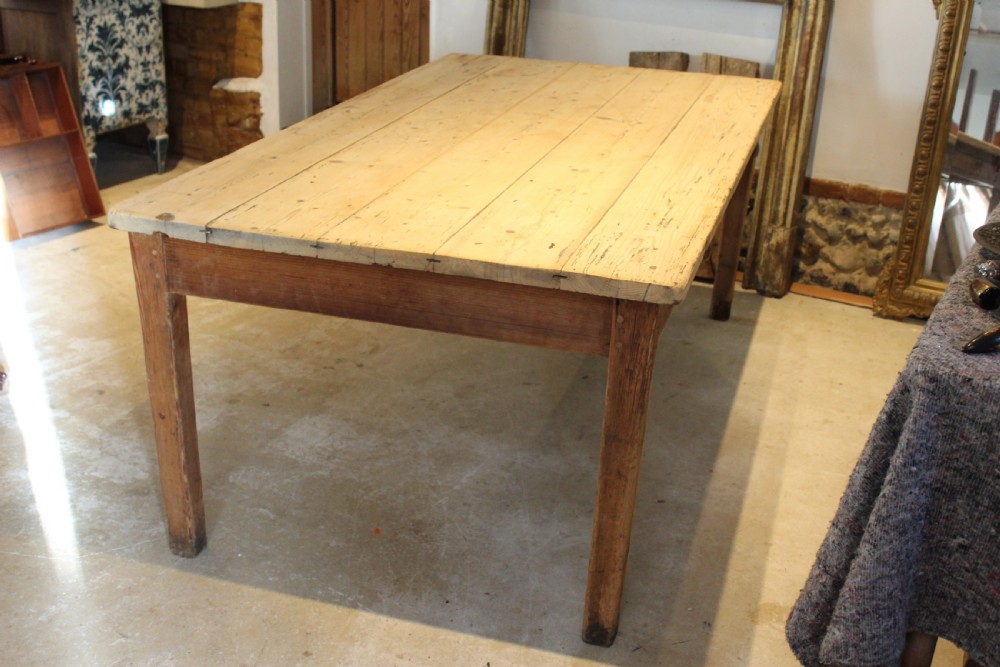 Table refectory farmhouse dining Pine seats 8 early Victorian c1840 View VIII
