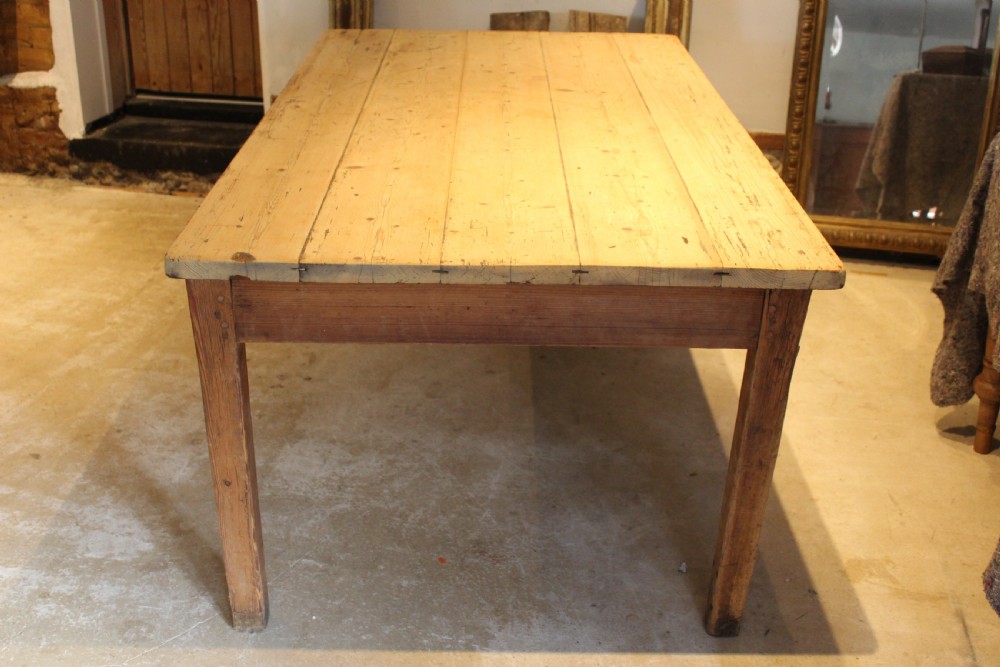 Table refectory farmhouse dining Pine seats 8 early Victorian c1840 View IX