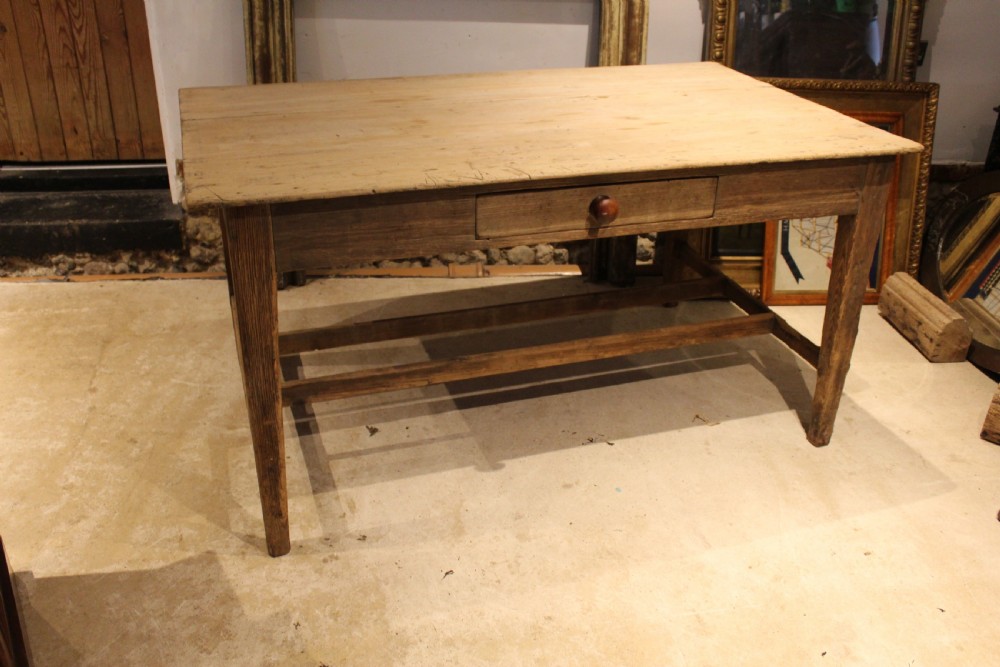 Table refectory farmhouse dining Sycamore scrub top c1820 View II