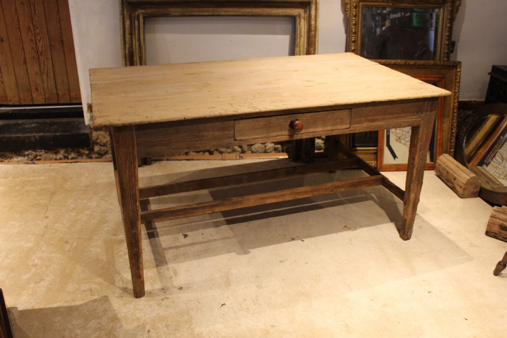 Table refectory farmhouse dining Sycamore scrub top c1820 View X
