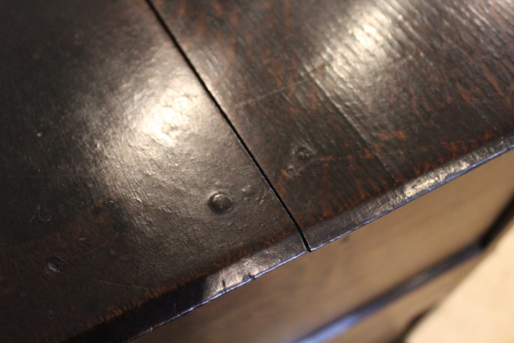Chest of drawers exceptional Charles II small Oak c1680 View IX