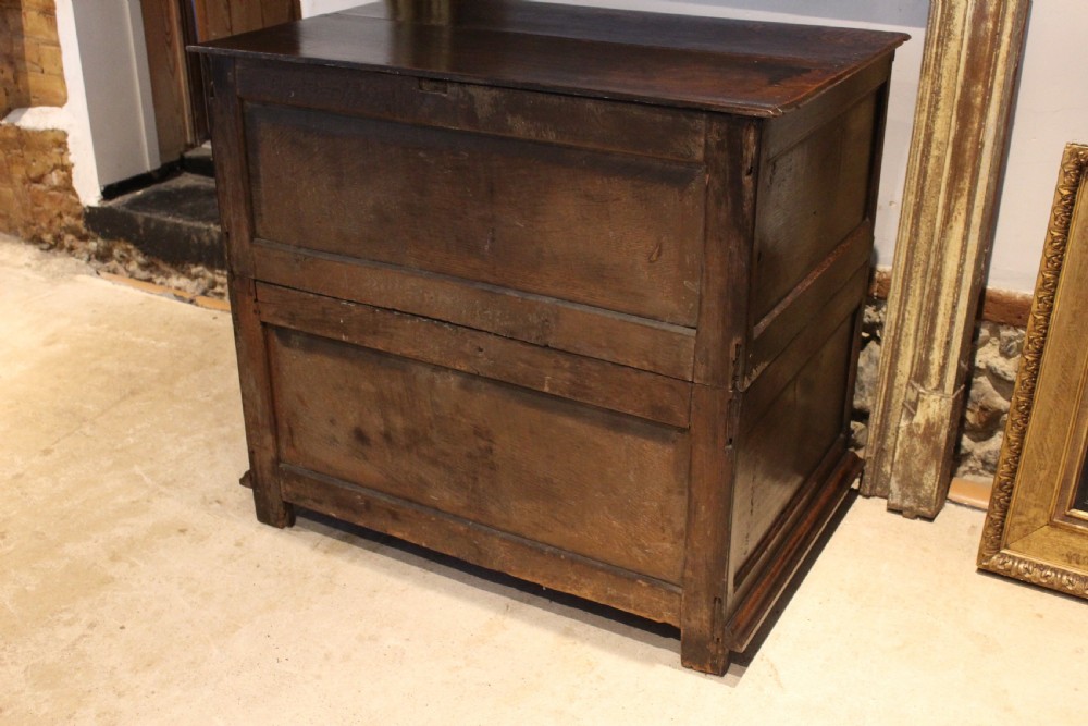 Chest of drawers exceptional Charles II small Oak c1680 View XI