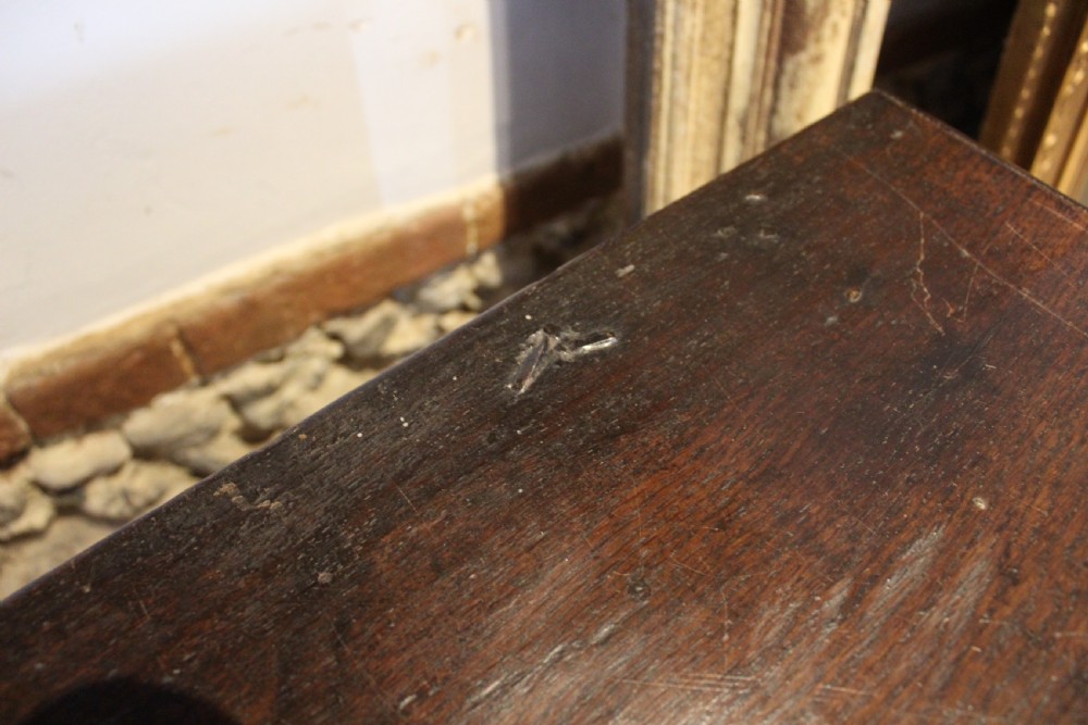 Coffer chest rare 17th century Oak six plank c1690 View V
