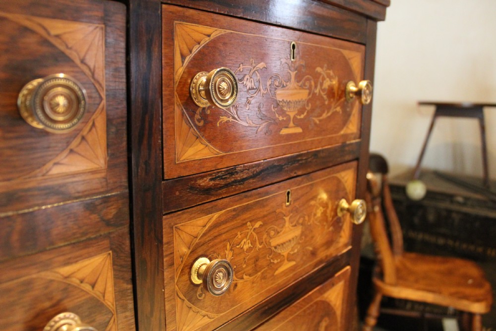Chest of drawers fine inlaid Rosewood Victorian c1870 Edwards and Roberts View II