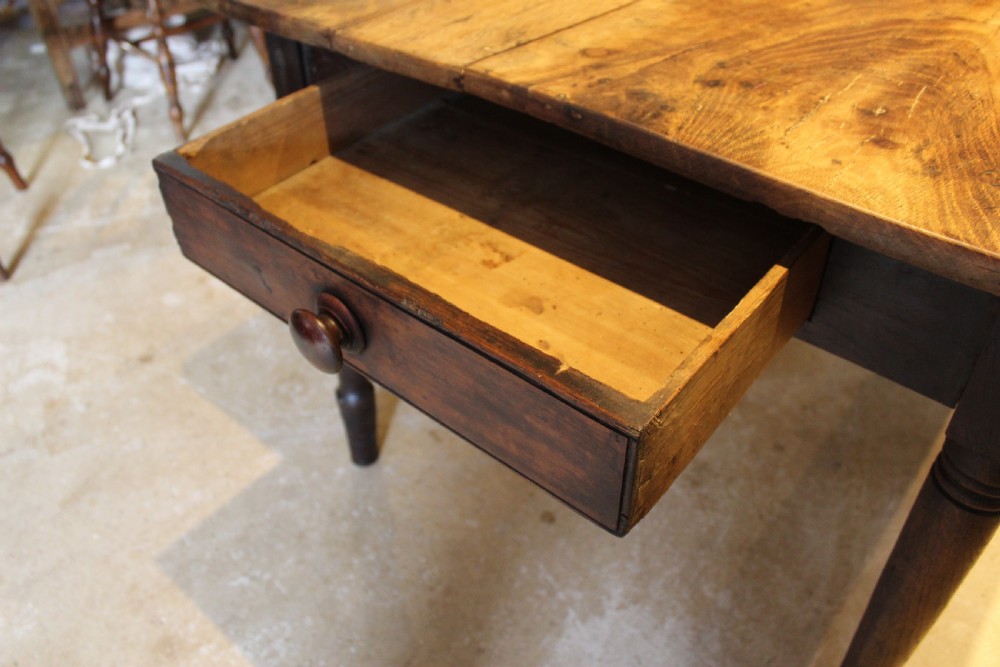 Table refectory farmhouse rare Burr oak seats 8 c1820 View XII